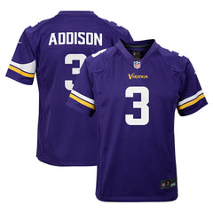 Minnesota Vikings Jordan Addison Youth Game Jersey | NFL On sale