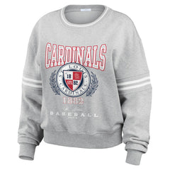St. Louis Cardinals WEAR by Erin Andrews Women's Domestic Crest Pullover Sweatshirt - MLB Pullover