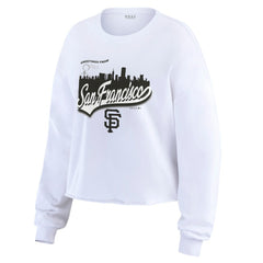 San Francisco Giants WEAR by Erin Andrews Women's Domestic Postcard Long Sleeve T-Shirt - MLB T-shirts