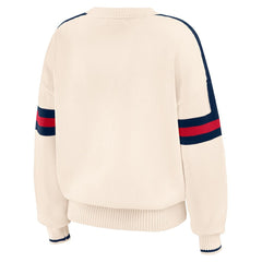Atlanta Braves WEAR by Erin Andrews Women's Stripe Pullover Sweater - MLB Pullover