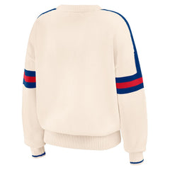 Chicago Cubs WEAR by Erin Andrews Women's Stripe Pullover Sweater - MLB Pullover