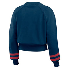 Minnesota Twins WEAR by Erin Andrews Women's Vintage Washed Cropped Pullover Sweatshirt - MLB Pullover