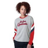 St. Louis Cardinals Starter Women's Triple A Fashion Color Block Long Sleeve Top - MLB Tops