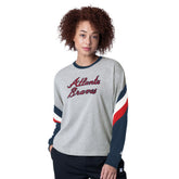Atlanta Braves Starter Women's Triple A Fashion Color Block Long Sleeve Top - MLB Tops