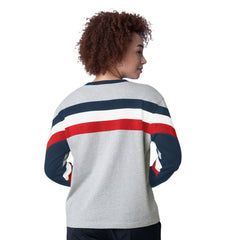Atlanta Braves Starter Women's Triple A Fashion Color Block Long Sleeve Top - MLB Tops