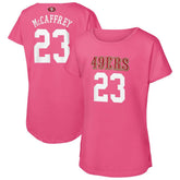 San Francisco 49ers Christian McCaffrey Girls Youth Player Name & Number T-Shirt | NFL Sale