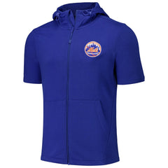 New York Mets Levelwear Recruit Short Sleeve Full-Zip Hoodie - MLB Hoodies