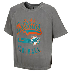 Miami Dolphins Women's Mineral Wash Short Sleeve Top | NFL Hot