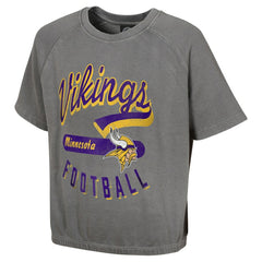 Minnesota Vikings Women's Mineral Wash Short Sleeve Top | NFL Hot