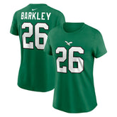 Philadelphia Eagles Saquon Barkley Women's Player Name & Number T-Shirt | NFL Outlet
