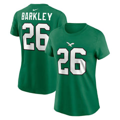 Philadelphia Eagles Saquon Barkley Women's Player Name & Number T-Shirt | NFL Outlet