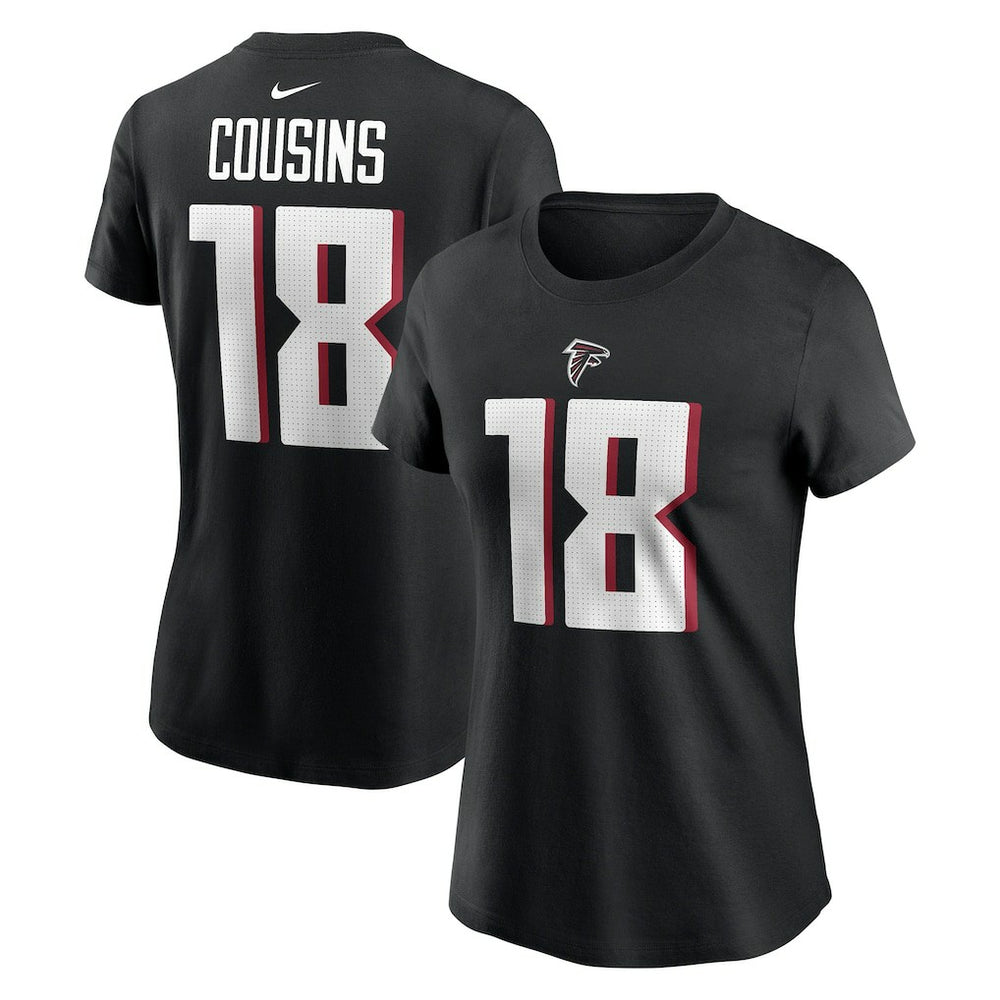 Atlanta Falcons Kirk Cousins Women's Player Name & Number T-Shirt | NFL New
