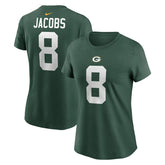 Green Bay Packers Josh Jacobs Women's Player Name & Number T-Shirt | NFL US