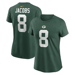 Green Bay Packers Josh Jacobs Women's Player Name & Number T-Shirt | NFL US