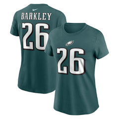 Philadelphia Eagles Saquon Barkley Women's Player Name & Number T-Shirt | NFL Discount
