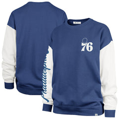 Royal Philadelphia 76ers '47 Women's Plus Size Oversized Rise Andie Pullover Sweatshirt | NBA