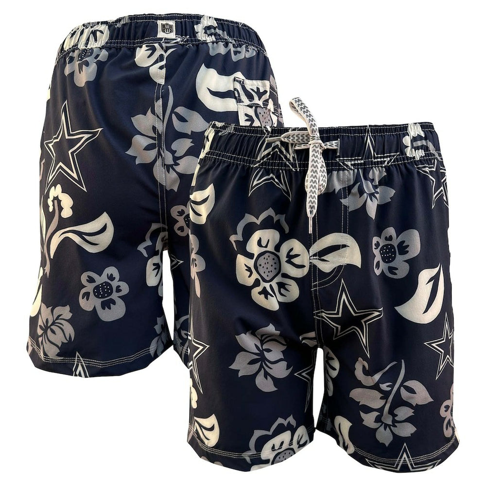 Dallas Cowboys Wes & Willy Youth Floral Volley Swim Trunks | NFL Hot