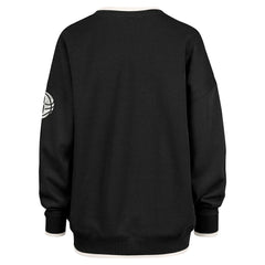 Black Brooklyn Nets '47 Women's Rise Wax Pack Daze '80s Oversize Pullover Sweatshirt | NBA