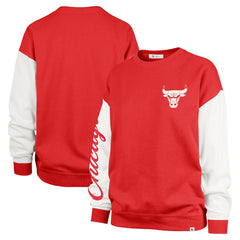 Red Chicago Bulls '47 Women's Rise Andie Oversized Pullover Sweatshirt | NBA