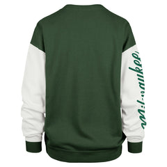 Hunter Green Milwaukee Bucks '47 Women's Rise Andie Oversized Pullover Sweatshirt | NBA