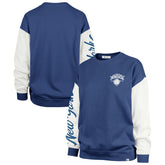 Blue New York Knicks '47 Women's Rise Andie Oversized Pullover Sweatshirt | NBA