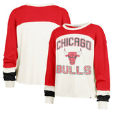 Cream Chicago Bulls '47 Women's Curve Raglan Long Sleeve T-Shirt sale | NBA