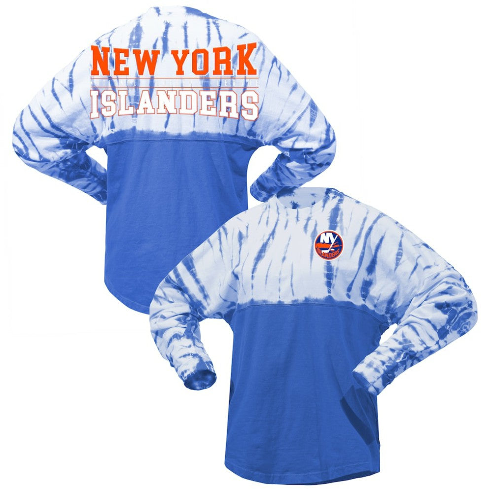 New York Islanders Spirit Jersey Unisex Crystal Half Dye Long Sleeve T-Shirt - NHL T-shirts