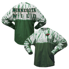 Minnesota Wild Spirit Jersey Unisex Crystal Half Dye Long Sleeve T-Shirt - NHL T-shirts