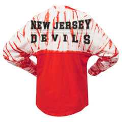 New Jersey Devils Spirit Jersey Unisex Crystal Half Dye Long Sleeve T-Shirt - NHL T-shirts