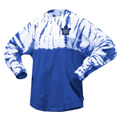 Toronto Maple Leafs Spirit Jersey Unisex Crystal Half Dye Long Sleeve T-Shirt - NHL T-shirts