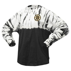 Boston Bruins Spirit Jersey Unisex Crystal Half Dye Long Sleeve T-Shirt - NHL T-shirts