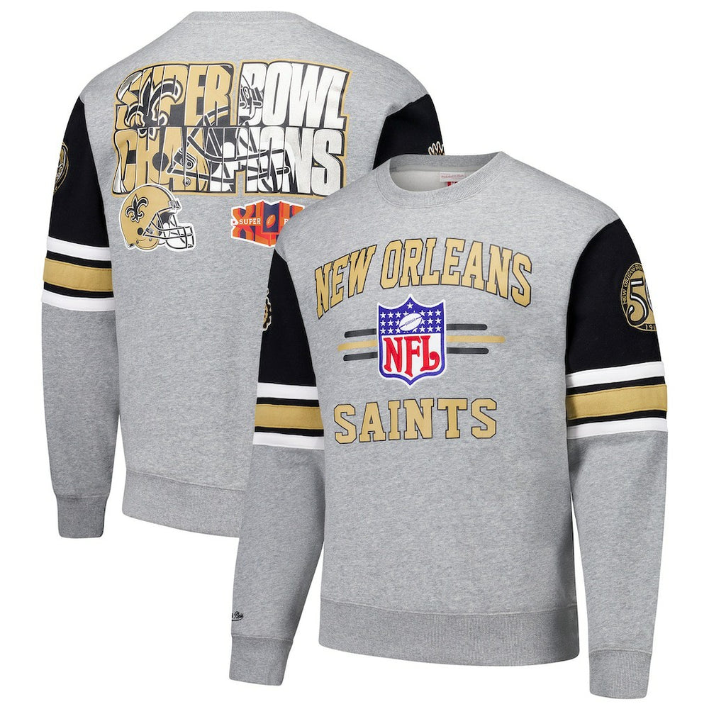New Orleans Saints All Over 4.0 Vintage Logo Pullover Sweatshirt | NFL Online