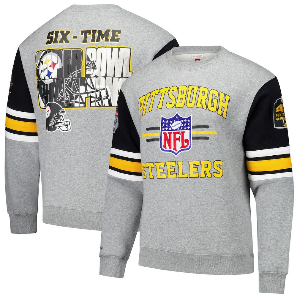 Pittsburgh Steelers All Over 4.0 Vintage Logo Pullover Sweatshirt | NFL Near me