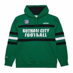 New York Jets Vintage Logo Head Coach Fleece Pullover Hoodie | NFL Discount