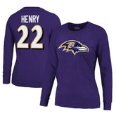 Baltimore Ravens Derrick Henry Majestic Threads Women's Name & Number Long Sleeve T-Shirt | NFL Online