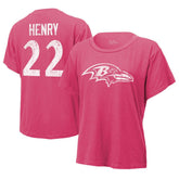Baltimore Ravens Derrick Henry Majestic Threads Women's Name & Number T-Shirt | NFL Outlet