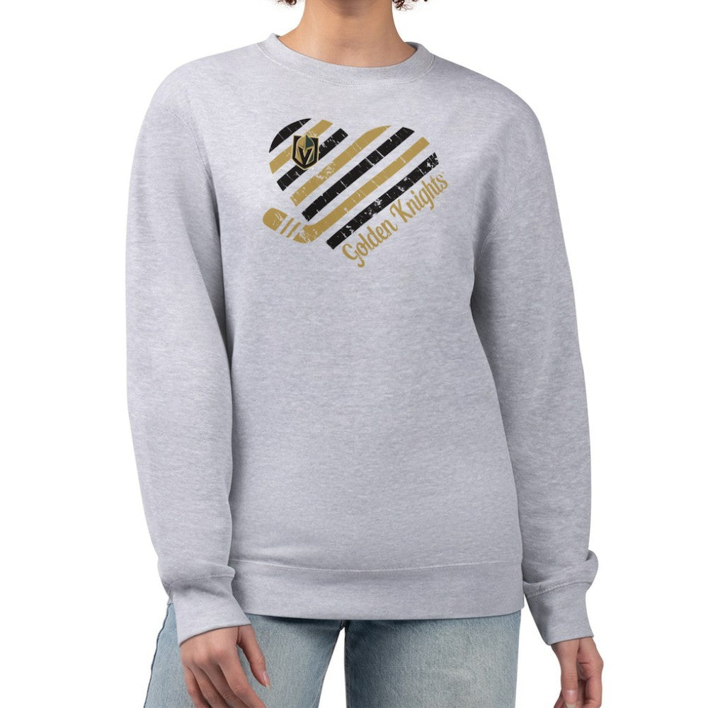 Vegas Golden Knights G-III 4Her by Carl Banks Women's Heart Graphic Pullover Sweatshirt - NHL Sweatshirts