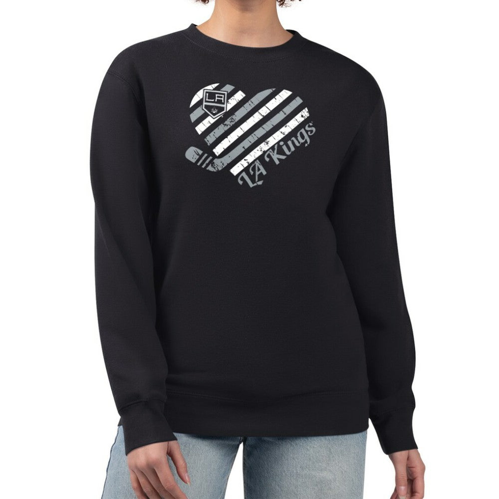 Los Angeles Kings G-III 4Her by Carl Banks Women's Heart Graphic Pullover Sweatshirt - NHL Sweatshirts