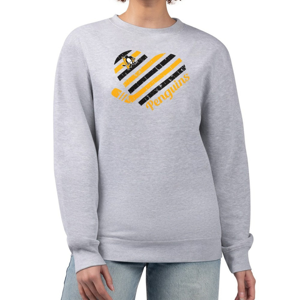 Pittsburgh Penguins G-III 4Her by Carl Banks Women's Heart Graphic Pullover Sweatshirt - NHL Sweatshirts