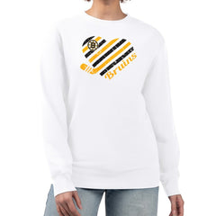 Boston Bruins G-III 4Her by Carl Banks Women's Heart Graphic Pullover Sweatshirt - NHL Sweatshirts