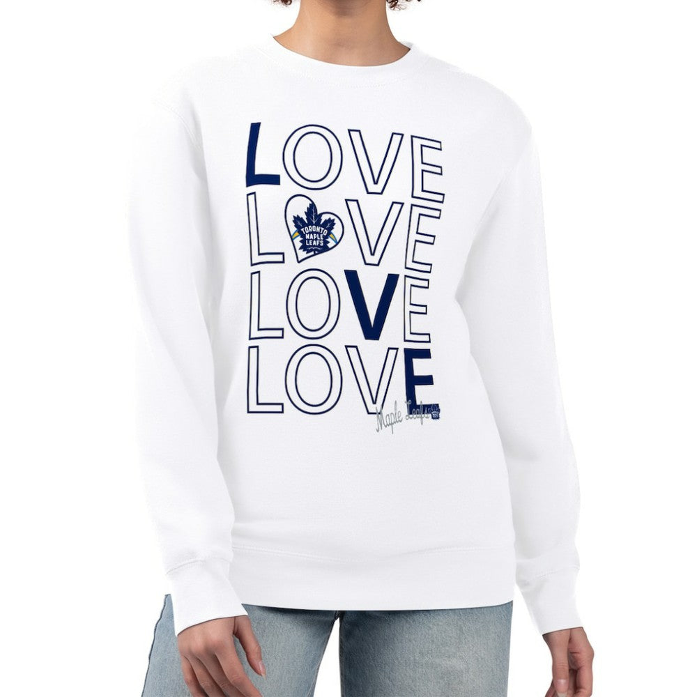 Toronto Maple Leafs G-III 4Her by Carl Banks Women's Lots Of Love Team Logo Graphic Pullover Sweatshirt - NHL Sweatshirts