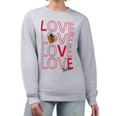 Chicago Blackhawks G-III 4Her by Carl Banks Women's Lots Of Love Team Logo Graphic Pullover Sweatshirt - NHL Sweatshirts