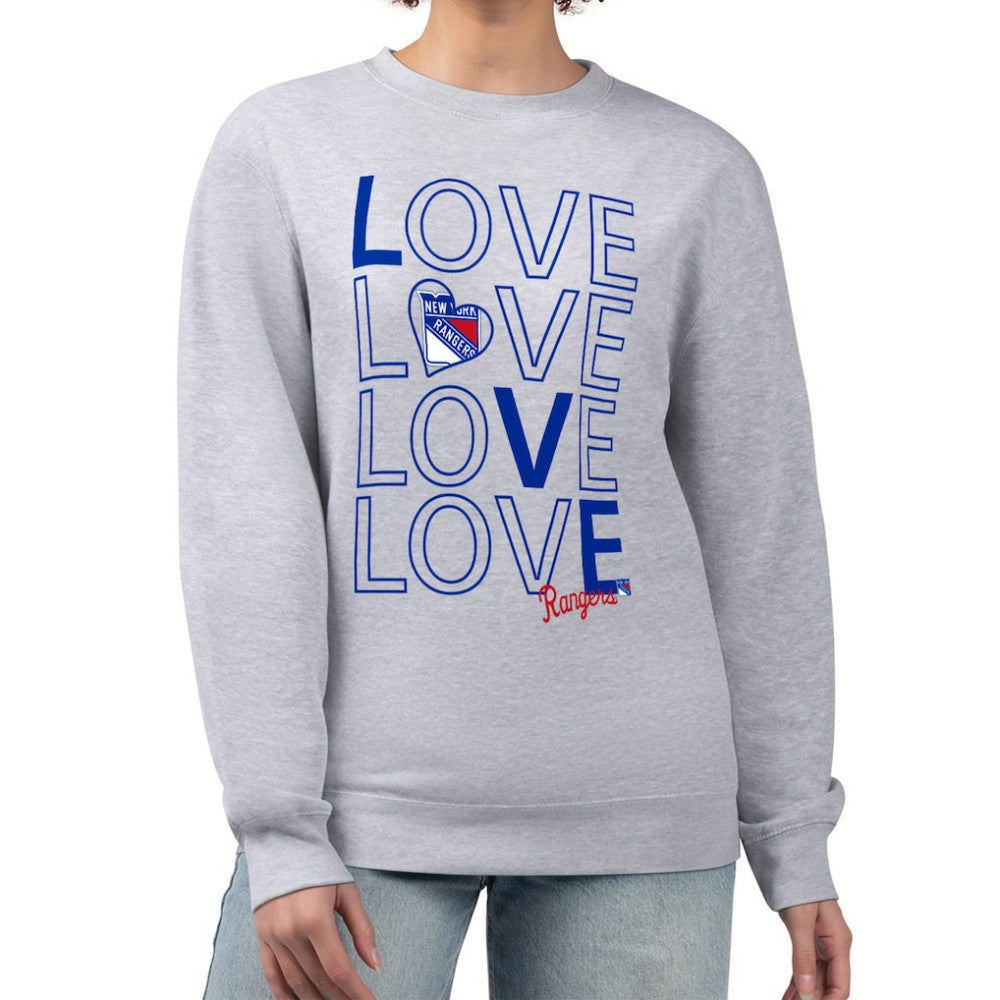 New York Rangers G-III 4Her by Carl Banks Women's Lots Of Love Team Logo Graphic Pullover Sweatshirt - NHL Sweatshirts
