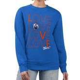 Edmonton Oilers G-III 4Her by Carl Banks Women's Lots Of Love Team Logo Graphic Pullover Sweatshirt - NHL Sweatshirts