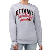 Ottawa Senators G-III 4Her by Carl Banks Women's Filigree Team Graphic Fleece Pullover Sweatshirt - NHL Sweatshirts