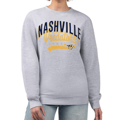 Nashville Predators G-III 4Her by Carl Banks Women's Filigree Team Graphic Fleece Pullover Sweatshirt - NHL Sweatshirts