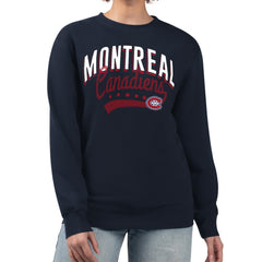 Montreal Canadiens G-III 4Her by Carl Banks Women's Filigree Team Graphic Fleece Pullover Sweatshirt - NHL Sweatshirts