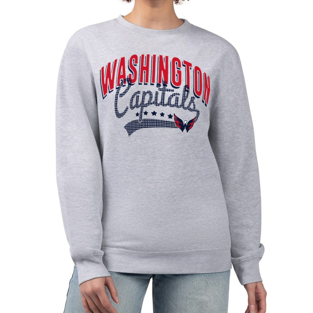 Washington Capitals G-III 4Her by Carl Banks Women's Filigree Team Graphic Fleece Pullover Sweatshirt - NHL Sweatshirts