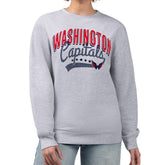 Washington Capitals G-III 4Her by Carl Banks Women's Filigree Team Graphic Fleece Pullover Sweatshirt - NHL Sweatshirts