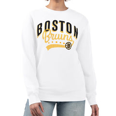Boston Bruins G-III 4Her by Carl Banks Women's Filigree Team Graphic Fleece Pullover Sweatshirt - NHL Sweatshirts